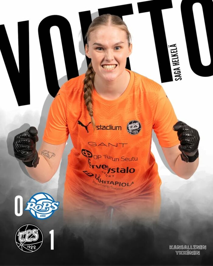 Pisteet Turkuun! TPS palaa kauden pisimmältä vierasreissulta kotiin kolmen pisteen kera, kun RoPS kaatuu Rovaniemellä 1–0. Tepsin voitto-osuman viimeistelee Ilona Heinonen, ja Saga Helkelä pitää turkulaisten maalin puhtaana 💪

⚽ Maali:
58 min 0–1 Ilona Heinonen

⚫ Seuraava kotiottelu, Suomen Cup: ke 28.5. kello 15.00 TPS – Åland United, Urheilupuiston Yläkenttä.