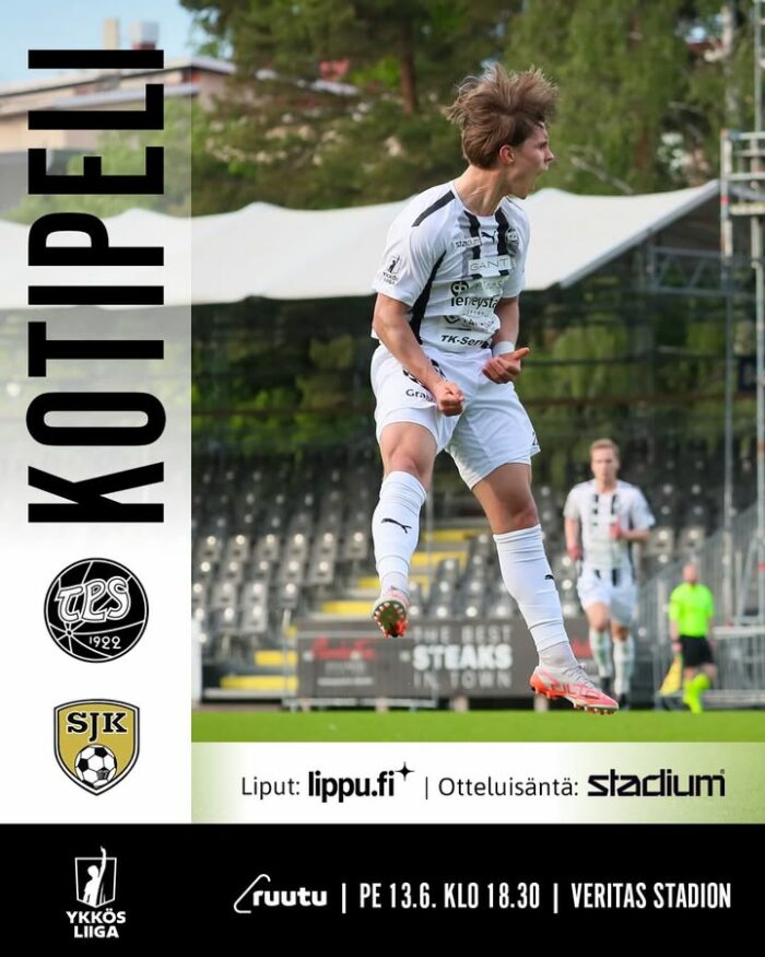 Kuuden pisteen viikko takana ja perjantain kotipeliin lähdetään sarjan kärkipaikalta!  TPS vs. SJK Akatemia Kupittaalla kello 18.30, nähdään siellä 🫵

🎫 Liput peliin voit ostaa ennakkoon edullisemmin Lippu.fin verkkokaupasta: https://www.lippu.fi/event/tps-jalkapallo-miesten-edustusjoukkue-veritas-stadion-20145607/

📸 Tiina Pirilä