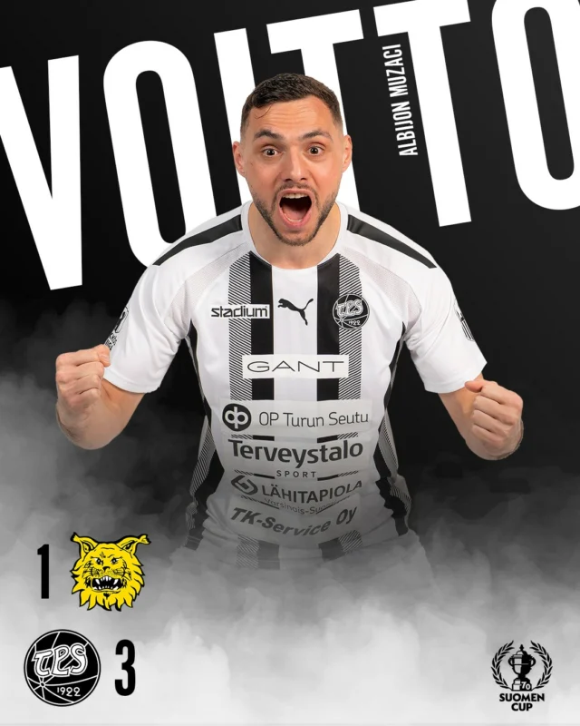 Cup-junan kulku jatkuu! 🚂

TPS hakee jälleen Tammelasta lipun seuraavalle cup-kierrokselle. Nyt Palloseuran käsittelyssä kaatuu Ilves/2 maalein 3–1. Voitto on kuluvan kevään kilpailullisissa otteluissa Tepsille jo viides peräkkäinen 💪

⚽ Maalit:
13 min 0–1 Albijon Muzaci
37 min 0–2 Miika Kauppila
50 min 0–3 Akim Sairinen
79 min 1–3 Nils Veinbergs

⚫ Seuraava Ykkösliigan kotiottelu: ke 14.5. klo 18.30 TPS–KäPa, Veritas Stadion.