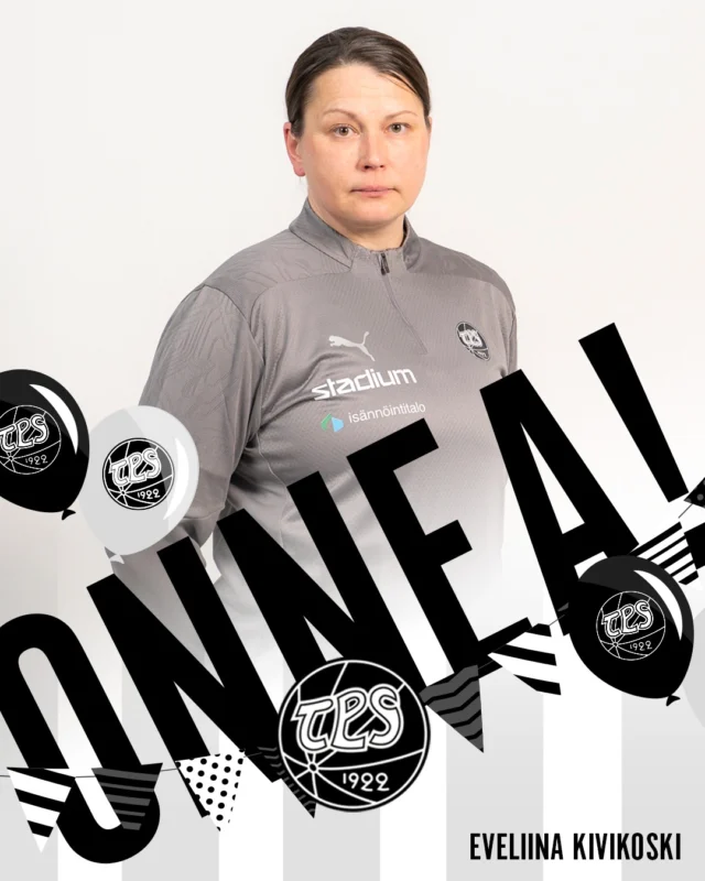 Tänään syntymäpäiväänsä viettää TPS:n naisten edustusjoukkueen apuvalmentaja Eveliina Kivikoski. Paljon onnea, Eve! 🥳