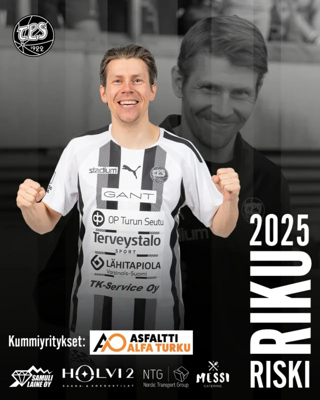 Riku Riskin pitkä ja komea pelaajaura jatkuu Turun Palloseurassa 🖤🤍
Riskin jatkosopimuksen mahdollistivat TPS:n yhteistyökumppanit Asfaltti Alfa Turku Oy, NTG, Samuli Laine Oy, Star Alone Ravintolat sekä Holvi 2 sauna- & kokoustilat.