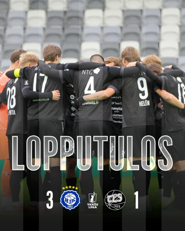 Ei pisteitä tänään Helsingistä. HJK Klubi 04 voittaa päivän Ykkösliiga-kamppailun 3–1-lukemin.
Keskiviikkona uutta kohti, kun TPS isännöi FC Lahtea Kupittaalla.
⚽ Maalit:
14 min 1–0 Stanislav Baranov (rp)
44 min 1–1 Tuomas Pippola
57 min 2–1 Otto Hannula
64 min 3–1 Emil Ingman
⚫ Seuraava Ykkösliigan kotiottelu: ke 21.5. klo 18.30 TPS – FC Lahti, Veritas Stadion.
📸 @tinechek